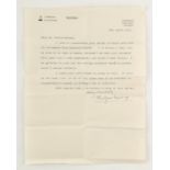 From the Butler-Stoney family - RUDYARD KIPLING (1865-1936) - autograph - a typed letter on