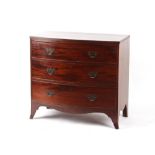 Property of a deceased estate - an early 19th century George IV mahogany bow-fronted chest of