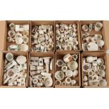 A large collection of Goss & other crested china - eight boxes, approximately 142 pieces in total (