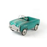 Property of a deceased estate - a Tri-ang (Triang) Mercury pedal car, 40.5ins. (103cms.) long.