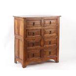 Property of a lady - a chestnut chest of two short & three long drawers, 38ins. (96.5cms.) wide (