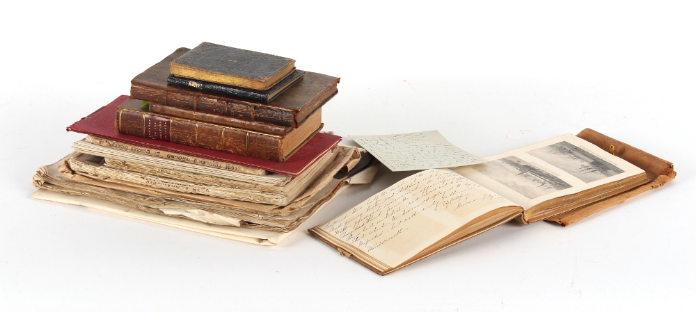 From the Butler-Stoney family - a small quantity of manuscript & printed personal books including