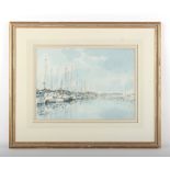 Property of a gentleman - Stanley Orchart (1920-2005) - LYMINGTON YACHT HAVEN - watercolour, 14 by