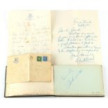 Property of a lady - an autograph album containing various signatures including Frank Sinatra,