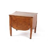 Property of a lady - a George III elm box commode.
