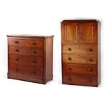 Property of a deceased estate - a Victorian mahogany chest of two short & three long graduated