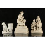 Property of a deceased estate - a Victorian parian figure of The Crouching Venus, after the Antique,