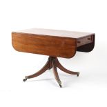 Property of a lady - an early 19th century George IV mahogany pedestal pembroke table, with end