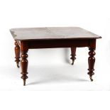 Property of a deceased estate - a Victorian mahogany telescopic extending dining table with turned