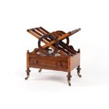 Property of a gentleman - an early 19th century Regency period rosewood three division canterbury,