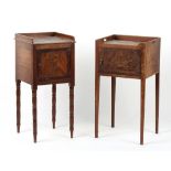Property of a lady - two early 19th century George III/IV mahogany pot cupboards, the larger 16.
