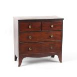 Property of a deceased estate - an early 19th century George IV mahogany chest of two short & two