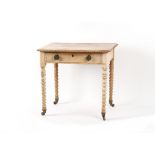 Property of a lady - an early 19th century Regency period painted side table with frieze drawer &