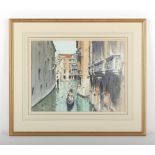 Property of a gentleman - Stanley Orchart (1920-2005) - SIDE CANAL, VENICE - watercolour, 14 by 18.