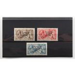 Stamps - Ireland: 1925-28 narrow date 2/6d to 10/- mint, 10/- with a light corner crease otherwise