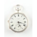 The Henry & Tricia Byrom Collection - a late Victorian silver cased open faced pocket watch, the
