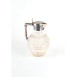 Property of a deceased estate - a late Victorian silver mounted cut glass claret jug, John Round &