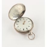 The Henry & Tricia Byrom Collection - a George IV silver full hunter cased pocket watch, the fusee