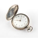 The Henry & Tricia Byrom Collection - a George III silver full hunter cased pocket watch, the