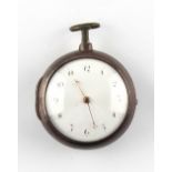 The Henry & Tricia Byrom Collection - a George III silver pair cased pocket watch, the fusee verge
