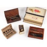 Property of a lady - anatomical & medical related items - a mahogany cased set of scalpels by