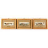Property of a lady - a set of three 19th century steeplechase horse racing Stevengraphs, titled 'The