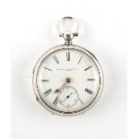 The Henry & Tricia Byrom Collection - a late Victorian silver cased open faced pocket watch, the