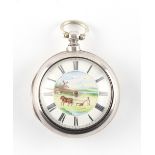 The Henry & Tricia Byrom Collection - an early Victorian silver pair cased pocket watch, the