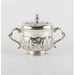 Property of a lady - a good quality Charles II style silver porringer, engraved presentation