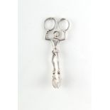 Property of a gentleman - a pair of 19th century silver harlequin sugar tongs, maker JT, marks