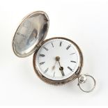 The Henry & Tricia Byrom Collection - a William IV silver full hunter cased pocket watch, the