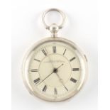 The Henry & Tricia Byrom Collection - a Victorian silver open faced chronograph pocket watch, with