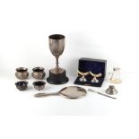 Property of a deceased estate - a quantity of silver mounted items including a pair of Edwardian