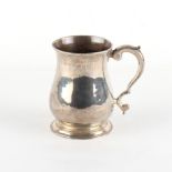 Property of a gentleman - a George II silver baluster mug, Thomas Parr, London 1753, 3.95ins. (