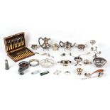 Property of a deceased estate - a quantity of assorted silver plated items including an oval tea