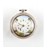 The Henry & Tricia Byrom Collection - a George III silver pair cased pocket watch, the inner & outer