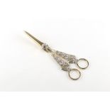Property of a gentleman - a pair of Victorian silver gilt Canova pattern grape scissors, George