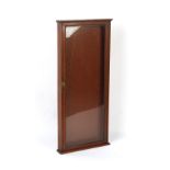 Property of a lady - a late Victorian mahogany glazed shop noticeboard display cabinet, 45.25ins. (