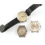 The Henry & Tricia Byrom Collection - three gentleman's Omega wristwatches (all a/f) (3).