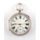 The Henry & Tricia Byrom Collection - a late Victorian silver cased open faced pocket watch, the