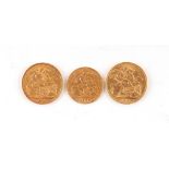 Property of a deceased estate - gold coins - a 1910 Edward VII gold full sovereign; together with