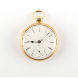 The Henry & Tricia Byrom Collection - an early 19th century gilt cased open faced pocket watch,