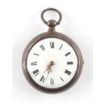 The Henry & Tricia Byrom Collection - a George III silver pair cased pocket watch, the fusee verge