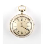The Henry & Tricia Byrom Collection - an early George III silver pair cased pocket watch, the