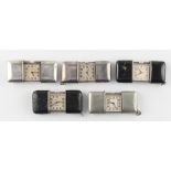 The Henry & Tricia Byrom Collection - five Movado purse watches, all requiring attention (5).