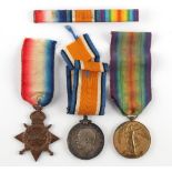 Property of a deceased estate - a Great War trio of military medals awarded to Quartermaster &