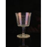Property of a gentleman - Queen Victoria royal interest - a lustre glass drinking glass with