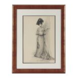 Property of a lady - John Wentworth Russell (1879-1959) - AN ELEGANT LADY - pencil drawing, 18.75 by