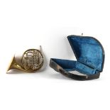 Property of a gentleman - a Josef Lidl BRNO double French horn, serial number 5/61872, cased.