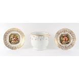 Property of a lady - two similar early 19th century Bloor Derby plates, each painted with an